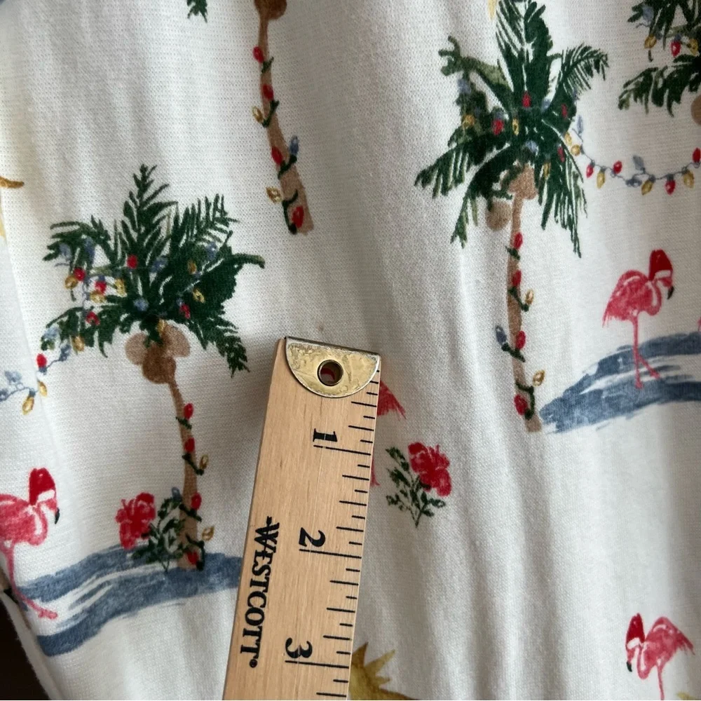 Burt’s Bees Baby Adult Tropical Christmas Flamingos PJ Lounge Pants XXL * Stains - Picture 9 of 16